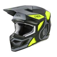 Oneal Шлем кроссовый 3Series Neon Vision V.24 серый/желтый в Липецке