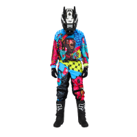 Grom Штаны кроссовые Fatbear LimeBlue в Липецке