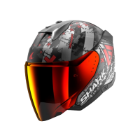 Shark Шлем Skwal I3 Jet Hellcat Mat Black/Chrome/Red в Липецке