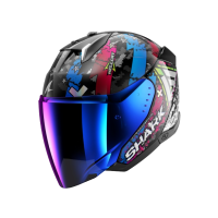 Shark Шлем Skwal I3 Jet Hellcat Black/Chrome/Blue в Липецке