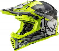 LS2 Шлем MX437 Fast Mini Crusher Черно-желтый в Липецке