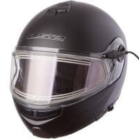LS2 Мотошлем снегоходный FF325 Strobe Electric Snow Solid Черный Матовый в Липецке