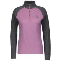 Scott Термокофта женская  Zip Defined Merino dark grey melange/cassis pink в Липецке