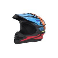 Desment Шлем кроссовый Raptor Black-Blue-Orange graphic в Липецке