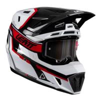 Leatt Шлем кроссовый  7.5 V26 White-Red + очки Velocity 4.5 в Липецке