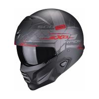 Scorpion Exo Мотошлем Combat II Xenon Черный Матовый/Красный в Липецке
