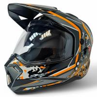 AIM Шлем кросс/эндуро JK802S Orange/Grey/Black в Липецке