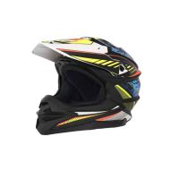 Desment Шлем кроссовый Raptor White-Yellow-Blue graphic в Липецке