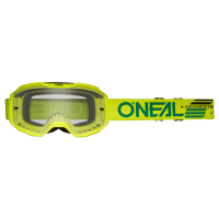 Oneal Маска кроссовая B-10 Solid V.24, желтый, прозрачные линзы Antifog, с защитой от уф лучей в Липецке