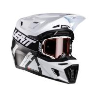 Leatt Мотошлем 9.5 Carbon-White + очки Velocity 6.5 V26 в Липецке