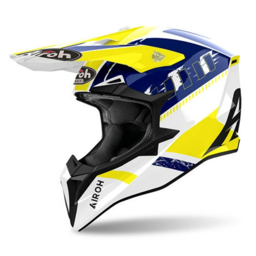Airoh Мотошлем Wraaap Feel Yellow/Blue Gloss в Липецке