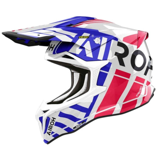 Airoh Мотошлем Strycker Brave Blue/Red Gloss в Липецке
