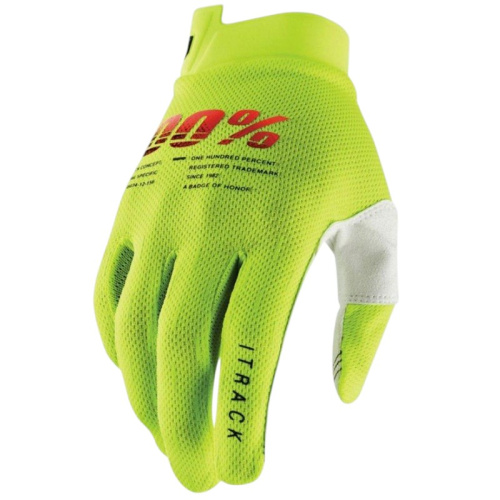100% Мотоперчатки текстильные ITrack Fluo/Yellow в Липецке