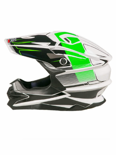 AIM Шлем кроссовый JK803 White/Green в Липецке