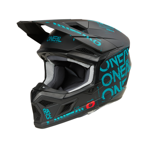 Oneal Шлем кроссовый 3Series Static черный/бирюзовый в Липецке