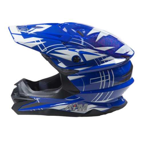 AiM Шлем кроссовый JK803S Blue/White в Липецке