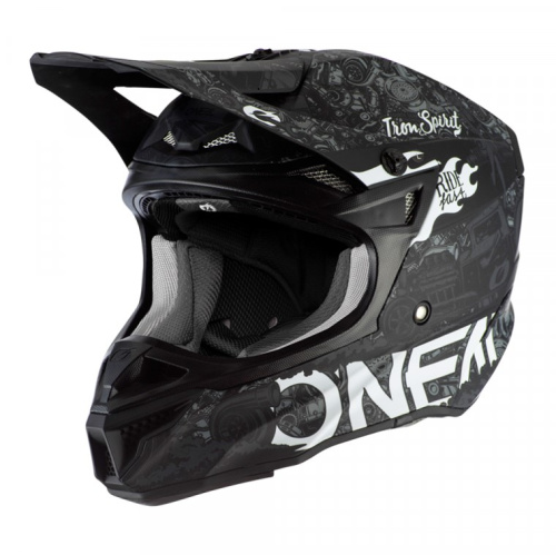 Oneal Шлем кроссовый 5Series Polyacrylite Черный/Белый в Липецке